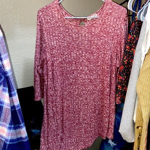 Long sleeve plus size long shirt